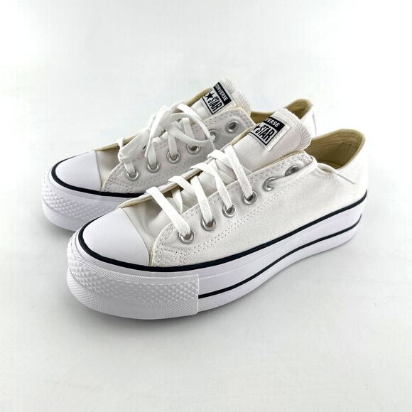 Converse Women's White Chuck Taylor All Star Lift Platform Canvas Shoe Size 6 - Picture 5 of 11